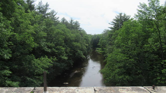 Looking out over the Bridge to the Ashuelot River below