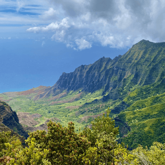 Scenic mountain view representing vista trails