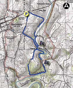 Small map for Antietam Burnside Bridge Hike