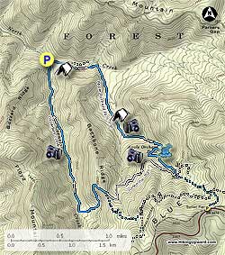 Small map for Apple Orchard Falls Hike