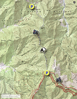Small map for Big Butt Trail Hike