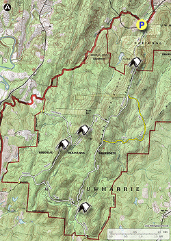 Small map for Birkhead Mountain Wilderness Hike