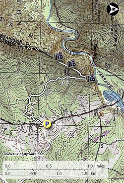 Small map for Buzzard Rock North Hike