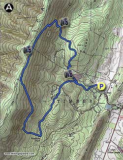 Small map for Cacapon Resort State Park Hike