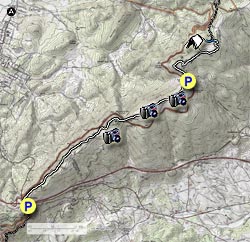 Small map for Calf Mountain Hike