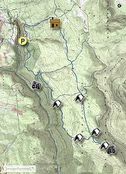 Small map for Canaan Mountain and Table Rock Hike