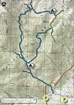Small map for Catlett Mountain Hike