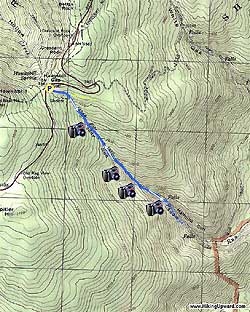 Small map for Cedar Run Hike