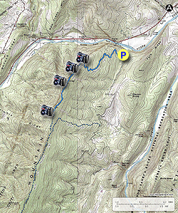 Small map for Chimney Top Hike
