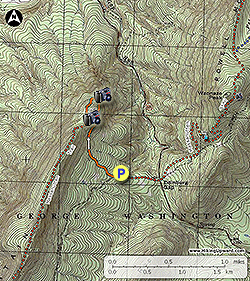 Small map for Copernicus Ridge Hike