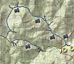 Small map for Corbin Mountain Hike