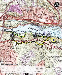 Small map for Dead Run Hike