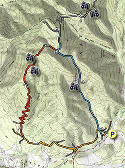 Small map for Devil's Marbleyard Hike
