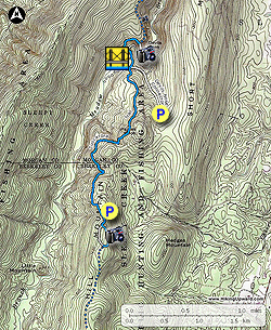 Small map for Devils Nose Hike
