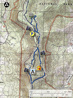 Small map for Dickey Ridge Hike