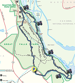 Small map for Difficult Run Hike