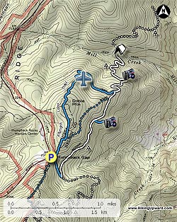 Small map for Dobie Mountain Hike