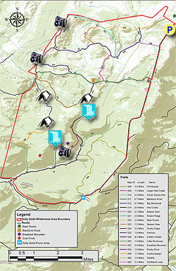 Small map for Dolly Sods   Lions Head Hike