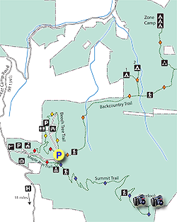 Small map for Elk Knob Hike