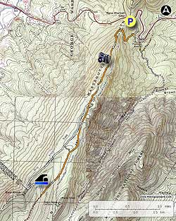 Small map for Emerald Pond Hike