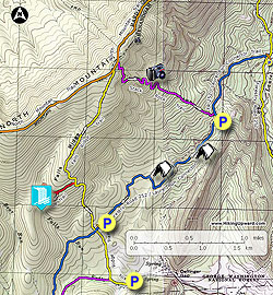 Small map for Falls Ridge Hike