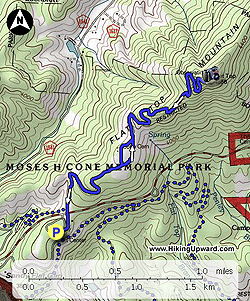 Small map for Flat Top Tower Hike