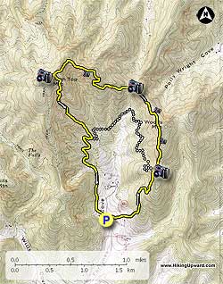 Small map for Fortune's Cove Hike