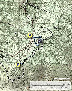 Small map for Frazier Discovery Loop via Appalachian Trail