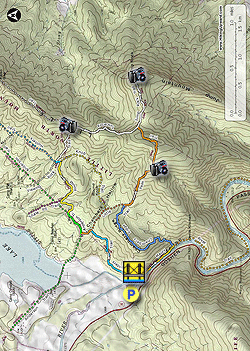 Small map for Goshen Pass and Jump Rock Hike