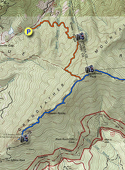 Small map for Grandfather Mountain via Profile Trail