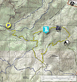 Small map for Hazel River Hike
