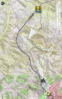 Small map for High Bridge Hike