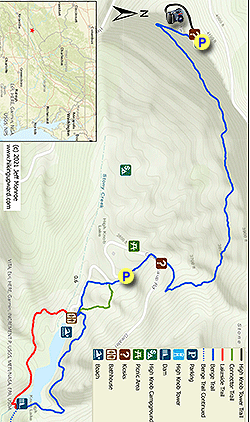 Small map for High Knob Peak and Chief Benge Scout Trail