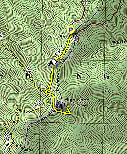 Small map for High Knob Tower Hike