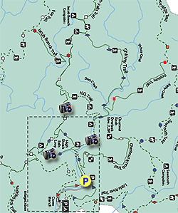 Small map for High Shoals Falls Hike