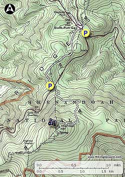 Small map for Hightop Mountain Hike