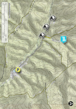 Small map for Hone Quarry Falls Hike