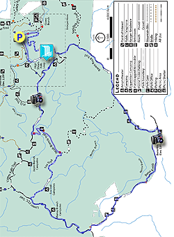 Small map for Jacob Fork Rim Hike