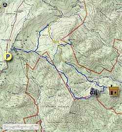 Small map for Jones Mountain Hike