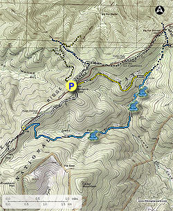 Small map for Jones Run and Doyles River Hike