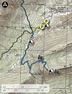 Small map for Kepler Overlook Hike