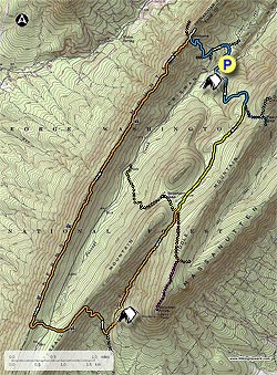 Small map for Kerns Mountain Hike