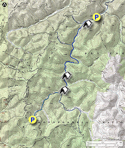 Small map for Laurel Fork South Wilderness Hike