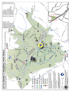 Small map for Little Bennett South Loop Hike