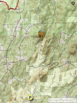 Small map for Little Long Mountain Hike