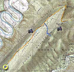 Small map for Little Passage Creek Hike