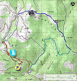 Small map for Little Wilson Creek Wilderness