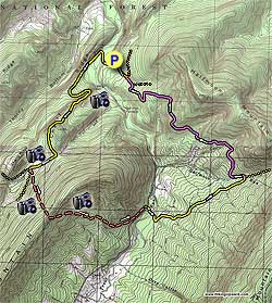 Small map for Long Mountain Hike