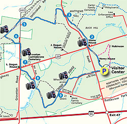 Small map for Manassas National Battlefield Groveton