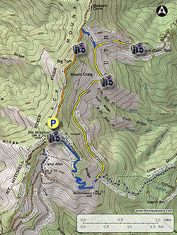 Small map for Maple Camp Bald Hike